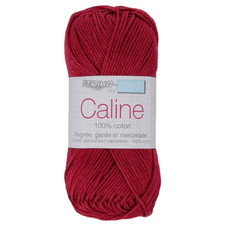 Fil à tricoter Caline Bordeaux 100% coton peigné gazé mercerisé Amigurumi