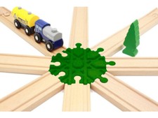 Piste Verte 6 Voies Pour Brio Lillabo Bigjigs IKEA Jouet Chemins De Fer En Bois