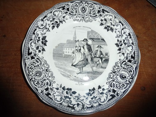 Assiette faïence creil - assiette, en