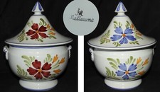 Faïence de MALICORNE (XXème) : Soupière (très bon état)