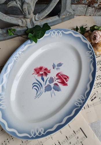 Ancien plat ovale - ovale, digoin