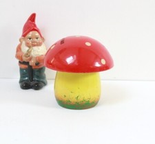 Ancienne tirelire Champignon en bois