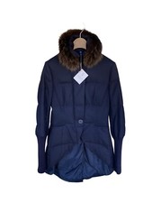 Brunello Cucinelli Doudoune en laine en plumes d’oie et col renard taille 40