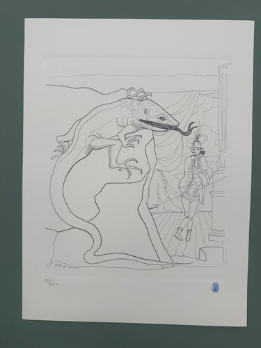 Lithographie lézard de - lithographie, "le