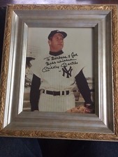 mickey mantle autograghed photograph 