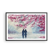 Affiche Poster 91x61cm Tableaux Image Photo Couple Paris Arbre Wall Art