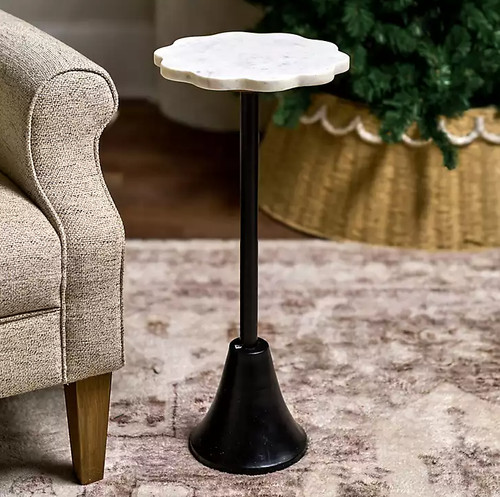 Scalloped marble cocktail - scalloped,
