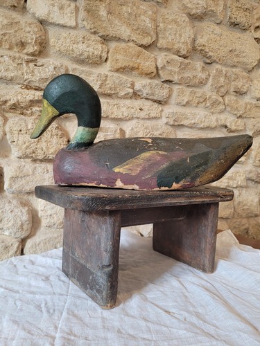 Ancien canard appelant - en, bois