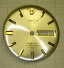 CADRAN VINTAGE POUR MONTRE ARDATH REEFGUARD AUTOMATIQUE 25 JEWELS JOUR ET DATE