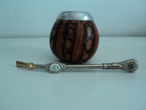 Mate gourd with bombilla - mate, straw
