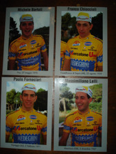 Mercatone Uno MEDEGHINI 1994 4 cartes BARTOLI-CHIOCCIOLI-FORNACIARI-LELLI.