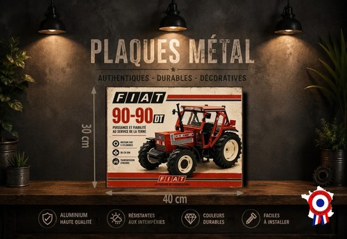 Plaque métal vintage tracteur
