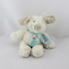 Doudou musical chien blanc Tifoo écharpe bleu NOUKIE'S - 20430