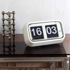 Grosse Pendule Flip Flap SILVOZ Quartz à poser ou murale années 70's Déco Design