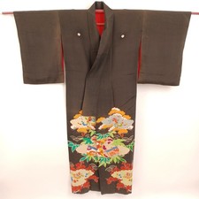 Robe kimono japonaise d'occasion robe traditionnelle 59 pouces de haut