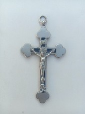 CROIX PECTORALE en métal ou argent et bois d'ébène Crucifix christ