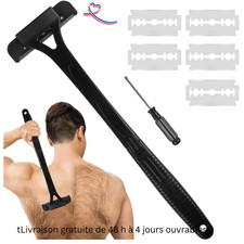 Rasoir pour le Dos et Corps Homme - Rasoir de Sécurité Manuel pour une Peau Nett
