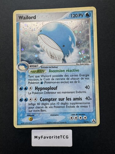 Carte pokemon wailord 92 - pokemon,