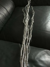 DECORATION NÖEL OU DECO MARIAGE : 4 BRANCHES ARGENT PAILLETE - HAUTEUR : 1 M