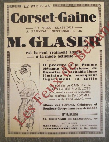 Publicité ancienne corset - publicité,