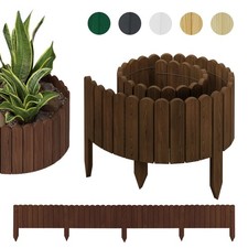 be4nature Bordure de Jardin 200 cm Clôture en bois Rollborder