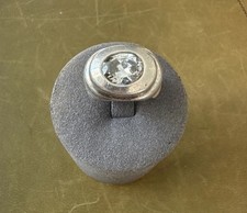 Bague Agatha Vintage Argent Jonc Oxyde De Zirconium Taille 48 Ref I828