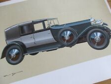 LITHOGRAPHIE PAUL BRACQ ROLLS ROYCE PHANTOM I 1928  52X43 