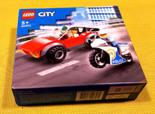 LEGO CITY 60392 COURSE POURSUITE ENTRE VOITURE VOLEUR-MOTO DE LA POLICE NEUF(F1)