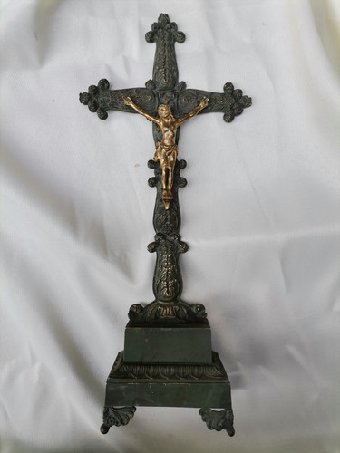 Ancien crucifix autel - ancien,
