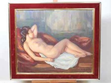 Huuile sur Toile "Nu couché" de Albert GENTA