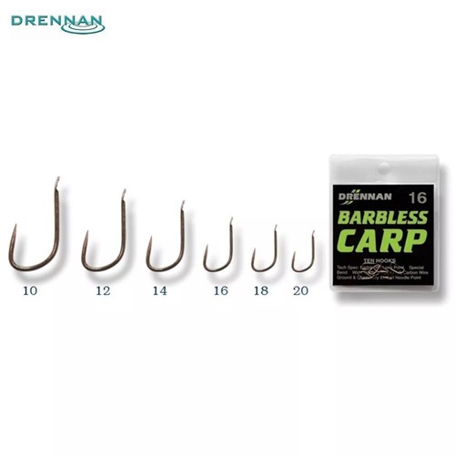 Hameçon drennan barbless carp - barbless,