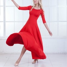 Femmes Long Robe Danse Creusé