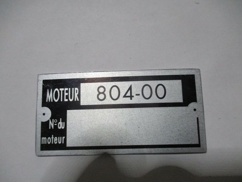 Plaque signalétique moteur - plaque,