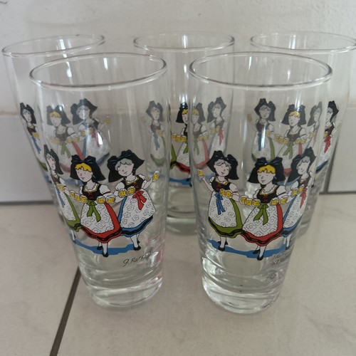 Verres alsacienne signé - verres,