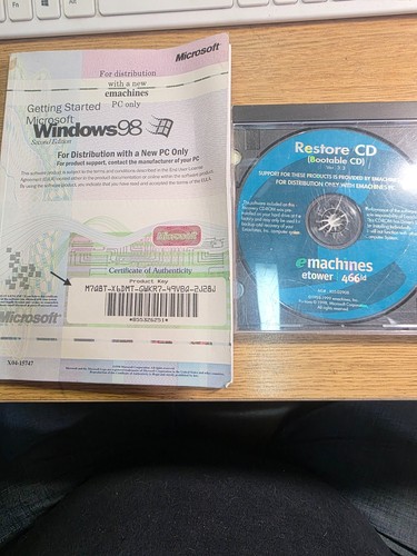 Emachines restore and - restore, book