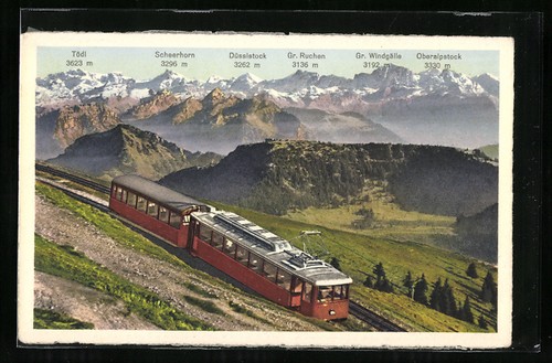 Carte postale rigi - postale, rigi-kulm