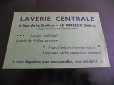protege cahier  buvard publicitaire laverie centrale ( vert) 21X13.5 cm