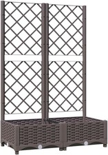 Jardinière treillis extérieur bac à fleurs 80x40 support plantes grimpantes