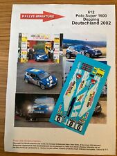 DECALS 1/43 VW VOLKSWAGEN POLO