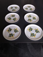 Vintage Lot 6 Assiettes Plates 22,8 cm Arcopal Modèle KNORR genre LOTUS