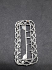 N01 ANCIENNE BOUCLE DE CEINTURE en acier clouté 4X8cm OLD BELT BUCKLE steel