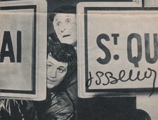 JEAN-PAUL BELMONDO : Autographe Original Authentique / Illustré-Film " BOURVIL "