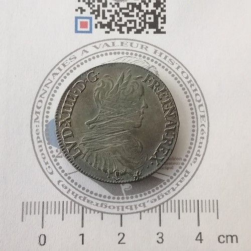 Louis xiv demi écu portrait - demi-écu,,