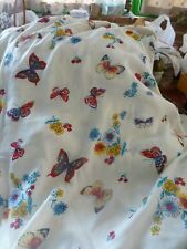 neuf vintage =2mx1m,50=tissus aux papillons tissage filet coloré ,rideaux ,etc