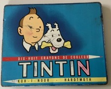 Tintin Boîte Crayon Tôle