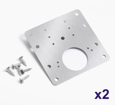 Kit 2 plaques inox pour réparation charnière de porte de placard armoire cuisine