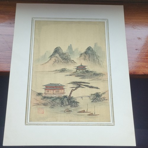 Estampe paysage asiatique