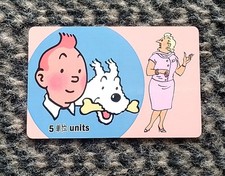 PREPAID KAART PHONECARD TELEGOlD UK TINTIN 5 UNITS TELEPHONIQUE CARTE LL2