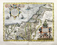 Palestine Palestine Israël Terre Sainte Judaica Carte Gravure Ortelius 1595