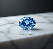 Coupe ovale bleue VVS1 D grade